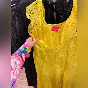 Brand new Lilly Pulitzer yellow eyelit dress